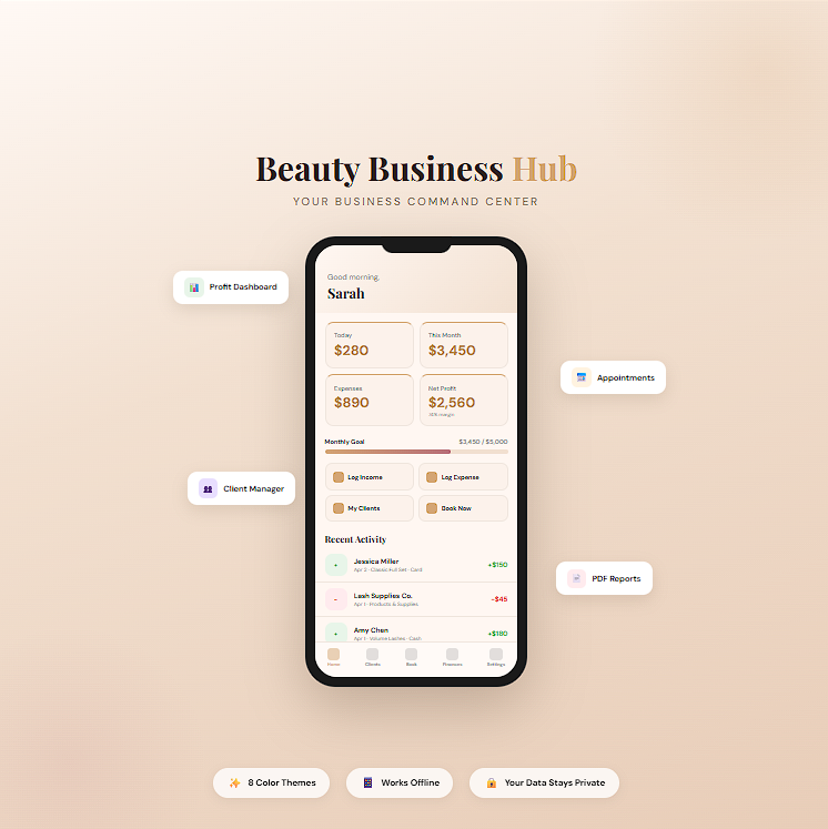 Beauty Business Hub — All-in-One Business Management Tool
