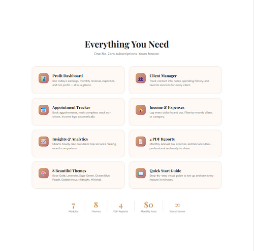 Beauty Business Hub — All-in-One Business Management Tool